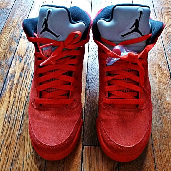 Air Jordan 5 Retro BG Red Suede, Size US M6(Y), W7.5 - Picture 3 of 16